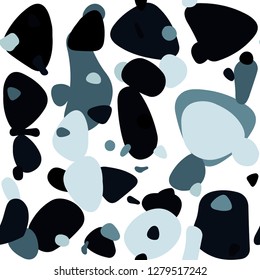 Dark BLUE vector seamless layout with circle shapes. Glitter abstract illustration with blurred drops of rain. Pattern for trendy fabric, wallpapers.