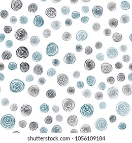 Dark BLUE vector seamless natural elegant template. An elegant bright illustration with flowers in Natural style. Pattern for wallpapers and coloring books.