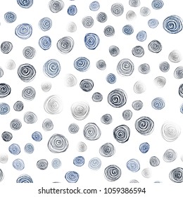 Dark BLUE vector seamless natural abstract template. flowers on elegant natural pattern with gradient. Template for backgrounds of cell phones.