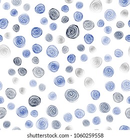 Dark BLUE vector seamless natural abstract template. Decorative illustration with doodles on abstract template. Brand-new style for your business design.