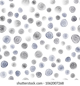 Dark BLUE vector seamless natural elegant artwork. Shining colored illustration with flowers in doodle style. Elegant pattern for a brand book.