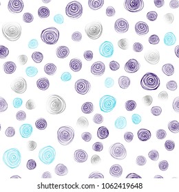 Dark BLUE vector seamless natural elegant template. New colorful illustration in doodle style with flowers. Brand-new style for your business design.