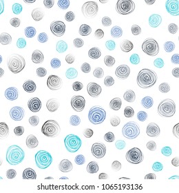 Dark BLUE vector seamless natural abstract design. Doodle illustration of flowers in Origami style with gradient. Brand-new style for your business design.