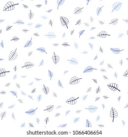 Dark BLUE vector seamless  natural abstract design. Decorative illustration with doodles on abstract template. Template for backgrounds of cell phones.