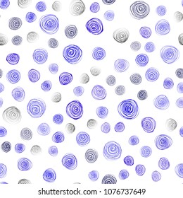 Dark BLUE vector seamless natural abstract background. New colorful illustration in doodle style with flowers. Hand painted design for web, wrapping, wallpaper.