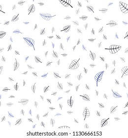 Dark BLUE vector seamless  natural elegant background. Decorative illustration with doodles on abstract template. A new texture for your design.