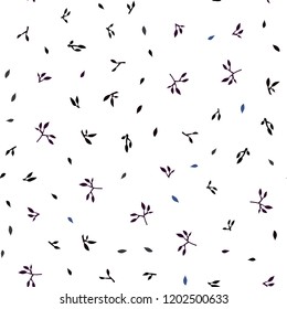 Dark BLUE vector seamless natural background with leaves. leaves on elegant natural pattern with gradient. Pattern for design of fabric, wallpapers.