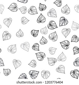 Dark BLUE vector seamless natural backdrop with leaves. Creative illustration in blurred style with leaves. Template for business cards, websites.