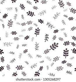 Dark BLUE vector seamless natural backdrop with leaves, branches. Creative illustration in blurred style with leaves, branches. Template for business cards, websites.