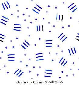 Dark BLUE vector seamless pattern with abstract lines. Seamless gradient abstract lines on white background. Trendy design for wallpaper, fabric makers.