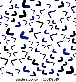 Dark BLUE vector seamless  pattern with lamp shapes. A sample with blurred bubble shapes. The template for cell phone backgrounds.