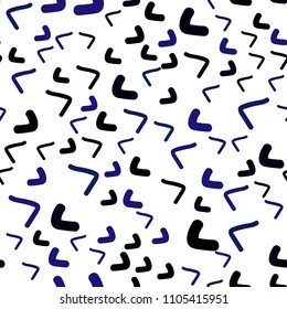 Dark BLUE vector seamless  pattern with lava shapes. Modern gradient abstract illustration with bandy lines. Brand-new design for your ads, poster, banner.