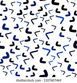 Dark BLUE vector seamless  pattern with lines, ovals. Blurred geometric sample with gradient bubbles.  Pattern for your business design.