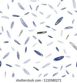 Dark BLUE vector seamless pattern with spheres. Beautiful colored illustration with blurred circles in nature style. Pattern can be used as texture of wallpapers.