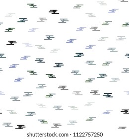 Dark BLUE vector seamless pattern with narrow lines. Lines on blurred abstract background with gradient. Best design for your ad, poster, banner.