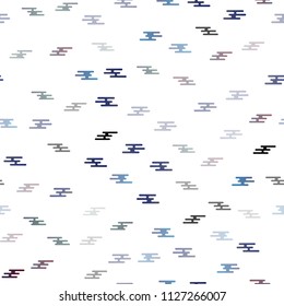 Dark BLUE vector seamless pattern with narrow lines. Lines on blurred abstract background with gradient. The pattern can be used as ads, poster, banner for commercial.