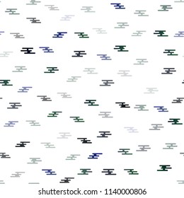 Dark BLUE vector seamless pattern with narrow lines. Shining colored illustration with narrow lines. The pattern can be used for websites.
