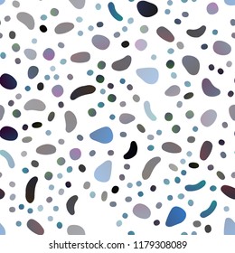 Dark BLUE vector seamless pattern with spheres. Modern abstract illustration with colorful water drops. Trendy design for wallpaper, fabric makers.