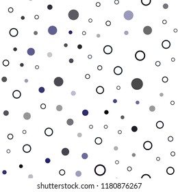 Dark BLUE vector seamless pattern with spheres. Modern abstract illustration with colorful water drops. Template for business cards, websites.