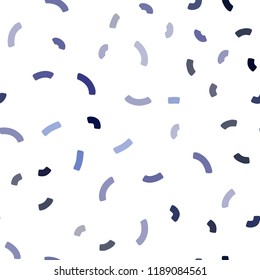 Dark BLUE vector seamless pattern with bent lines. Colorful abstract illustration with gradient lines. Marble design for your web site.