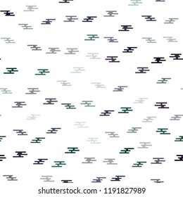 Dark BLUE vector seamless pattern with narrow lines. Modern geometrical abstract illustration with staves. The pattern can be used for busines ad, booklets, leaflets