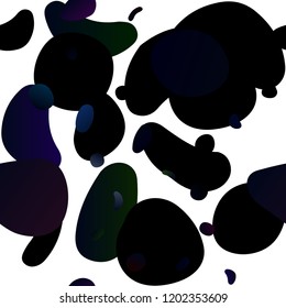 Dark BLUE vector seamless pattern with spheres. Modern abstract illustration with colorful water drops. Template for business cards, websites.