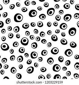 Dark BLUE vector seamless pattern with spheres. Modern abstract illustration with colorful water drops. Template for business cards, websites.