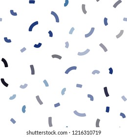 Dark BLUE vector seamless pattern with bent ribbons. Shining crooked illustration in marble style. The best blurred design for your business.