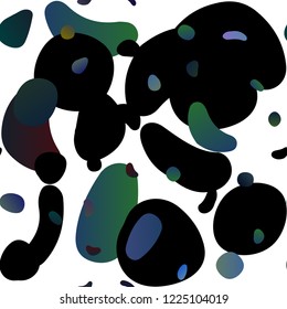Dark BLUE vector seamless pattern with spheres. Glitter abstract illustration with blurred drops of rain. Trendy design for wallpaper, fabric makers.