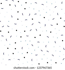 Dark BLUE vector seamless pattern with spheres, triangles. Decorative design in abstract style with triangle structure. Pattern for design of window blinds, curtains.