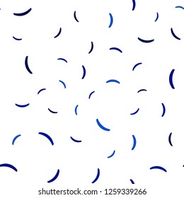 Dark BLUE vector seamless pattern with wry lines. Colorful geometric sample with gradient lines.  A completely new design for your business.