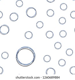 Dark BLUE vector seamless pattern with spheres. Modern abstract illustration with colorful water drops. Design for wallpaper, fabric makers.