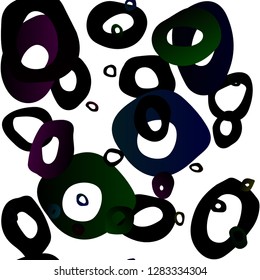 Dark BLUE vector seamless pattern with spheres. Blurred decorative design in abstract style with bubbles. Trendy design for wallpaper, fabric makers.