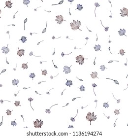 Dark BLUE vector seamless sketch cover. leaves on elegant natural pattern with gradient. Doodle design for your web site.