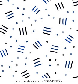 Dark BLUE vector seamless template with geometric lines. Trendy seamless illustration with abstract lines. Trendy design for wallpaper, fabric makers.