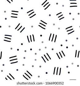 Dark BLUE vector seamless template with geometric lines. Seamless gradient abstract lines on white background. Pattern for trendy fabric, wallpapers.