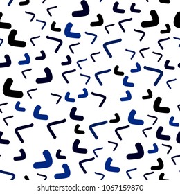 Dark BLUE vector seamless  template with bubble shapes. A sample with blurred bubble shapes. A completely new memphis design for your business.