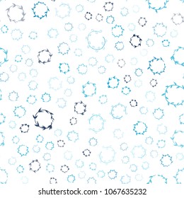 Dark BLUE vector seamless  template with circles. Blurred decorative design in abstract style with bubbles. Completely new template for your brand book.