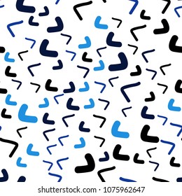 Dark BLUE vector seamless  template with bent ribbons. Creative geometric illustration in marble style with gradient. Marble design for your web site.