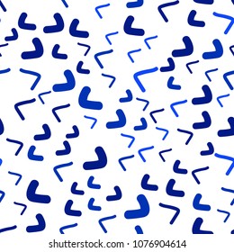 Dark BLUE vector seamless  template with bubble shapes. An elegant bright illustration with gradient. Pattern for your business design.