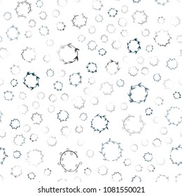 Dark BLUE vector seamless  template with circles. Blurred bubbles on abstract background with colorful gradient. Completely new template for your brand book.