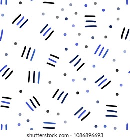Dark BLUE vector seamless template with geometric lines. Trendy seamless illustration with abstract lines. Design for textile, fabric, wallpapers.