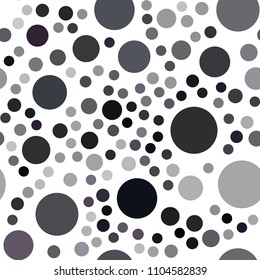Dark BLUE vector seamless template with circles. Blurred bubbles on abstract background with colorful gradient. Beautiful design for your business advert.