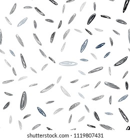 Dark BLUE vector seamless template with circles. Blurred decorative design in abstract style with bubbles. Pattern can be used for futuristic ad, booklets.