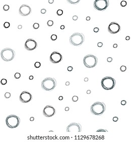 Dark BLUE vector seamless template with circles. Blurred decorative design in abstract style with bubbles. Pattern can be used for beautiful websites.