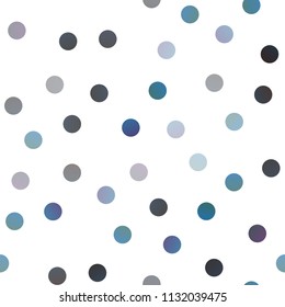 Dark BLUE vector seamless template with circles. Glitter abstract illustration with blurred drops of rain. New design for ad, poster, banner of your website.