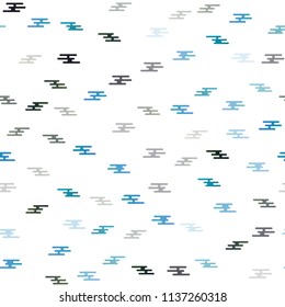 Dark BLUE vector seamless template with repeated sticks. Modern geometrical abstract illustration with staves. Smart design for your business advert.