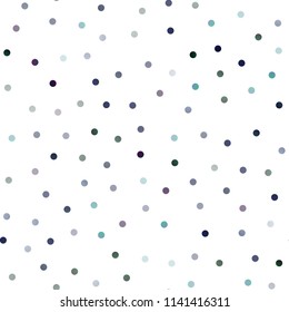 Dark BLUE vector seamless template with circles. Illustration with set of shining colorful abstract circles. The pattern can be used for aqua ad, booklets.