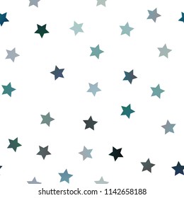 Dark BLUE vector seamless template with sky stars. Modern geometrical abstract illustration with stars. Best design for your ad, poster, banner.