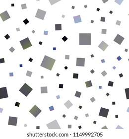 Dark BLUE vector seamless template with crystals, rectangles. Modern abstract illustration with colorful rectangles. Pattern for busines ad, booklets, leaflets